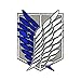 Attack on Titan Patch Embroidered Scout Regiment Scout Legion Survey Corps animation Iron On Sew On Patches Blue