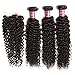 UNice Hair Icenu Series Brazilian Curly Virgin Hair 3 Bundles with 4x4 Lace Closure 100% Unprocessed Human Hair Extensions Weave Natural Color (10 12 14+10, Free Part Lace Closure)