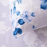 Prime Linens Duvet Cover Set 3 Pcs Brushed Microfibre Vintage Floral Blue Single view 7