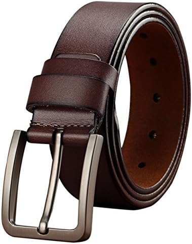 Men's belt,Gifny's Cowhide Genuine Leather Belt for Men 1 1/2" 38mm Trim to Fit
