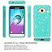LeYi Compatible with Galaxy Sky Case,Galaxy J3V / J3 V/Amp Prime / J3 (2016) / Express Prime/Sol Case with Glass Screen Protector, Girls Glitter Bling Heavy Duty Case for Samsung Galaxy J3 TP Mint