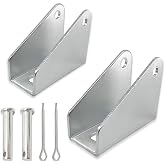 UYGALAXY 2 PCS Linear Actuator Mounting Brackets, Silver Heavy Duty Metal Mounting Brackets for Linear Actuator (U-Shape)