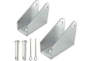 UYGALAXY 2 PCS Linear Actuator Mounting Brackets, Silver Heavy Duty Metal Mounting Brackets for Linear Actuator (U-Shape)