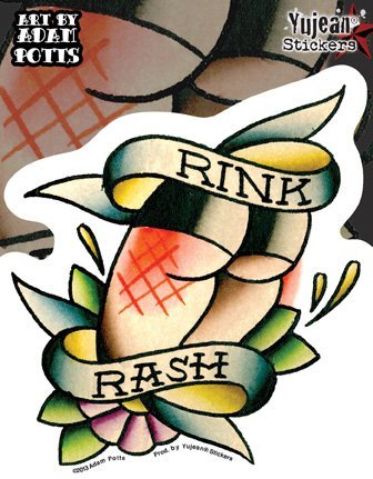 Adam Potts - Rink Rash Roller Derby Sticker DECAL - 4.75