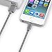 iCASEIT MFi Certified USB Cable Compatible with iPhone Xs Max, XS, XR, X, 8 & 8 Plus, 7 & 7 Plus, 6 / 6s & Plus, SE 5S 5c 5 iPad Mini Air Pro & MacBook Pro/Air & iMac & More - Braided Gray & Black