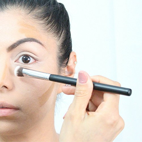 Blending Brush: Angled Makeup Brush Best for Precision Blending Eyeshadows (Small, Vegan) - Beauty Junkees