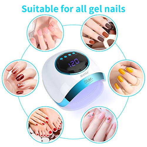 Nail Lamp,UV LED Nail Dryer 54W Gel Nail Polish Light with 4 Timers Professional Nail Art Tools Accessories,Senor For Gel Nails and Toe Nail Curing, White
