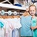 Blulu Clothing Rack Size Dividers Round Hanger Dividers Blue and Gray with Marker Pen, Dot, Star and Grid (6 Pieces)