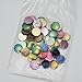 50PCS 12mm Resin Mermaid Cabochons AB Iridescent Mermaids Cabochon, Mixed Colors