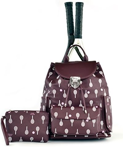 Court Couture Hampton Printed Merlot Tennis Backpack