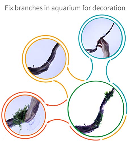 20PCS Aquarium Suction Cups Pump Tubing Airline Tube Holder Clips