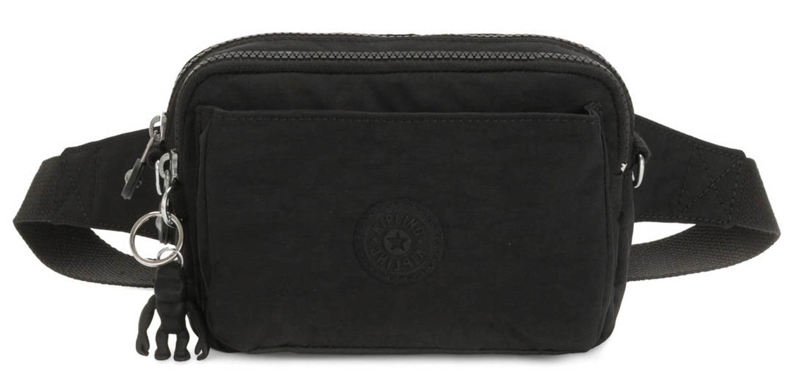 Kipling ABANU Multi Small Crossbody Convertible to waistbag, Black Noir (Black)