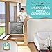 Retractable Baby Gate - Extra Wide Baby Safety Gate and Pet Gate for Stairs, Doors, and More - Mesh Baby Gate with Easy Latch and Flexible Design Fits Most Spaces + Bonus Outlet Covers by BABYSEATER