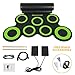 Electronic Drum Set,Portable Roll Up 7 Practice Pad,Electronic Drum Kit with Free Bonus Headphone,Cleaning Brush,Drum Sticks and Pedals,Up to 10H Playing Time,Birthday Gift For Kids,Beginner