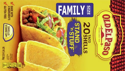 OLD EL PASO STAND ‘N STUFF TACO SHELLS, GLUTEN FREE, FAMILY SIZE, 20 CT, 9.4 OZ
