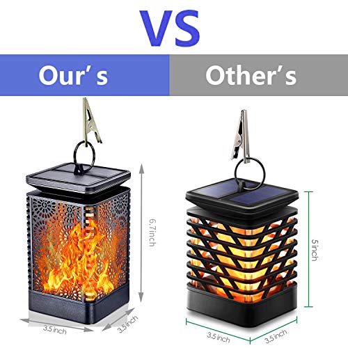 Otdair Solar Lights Outdoor Waterproof Dancing Flickering Flame Torch Lights (2 Pieces)