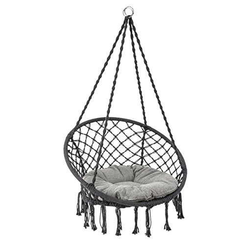 Hängesessel Nizza - mit rundem Sitzkissen - Outdoorgeeignet - Sitzfläche ca. Ø 55 cm - Belastbarkeit max. 100 kg…