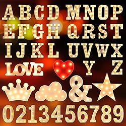 Light Up Letters, Laerjin Marquee Letters with