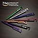 Ace Teah 7 Pack 4 in 1 Compacitive Stylus Pen Black Ink Ballpoint Pen with Phone Stand and Screen Wipe for Smartphones, iPads and Tablets - Black, Silver, Red, Blue, Green, Orange, Purple