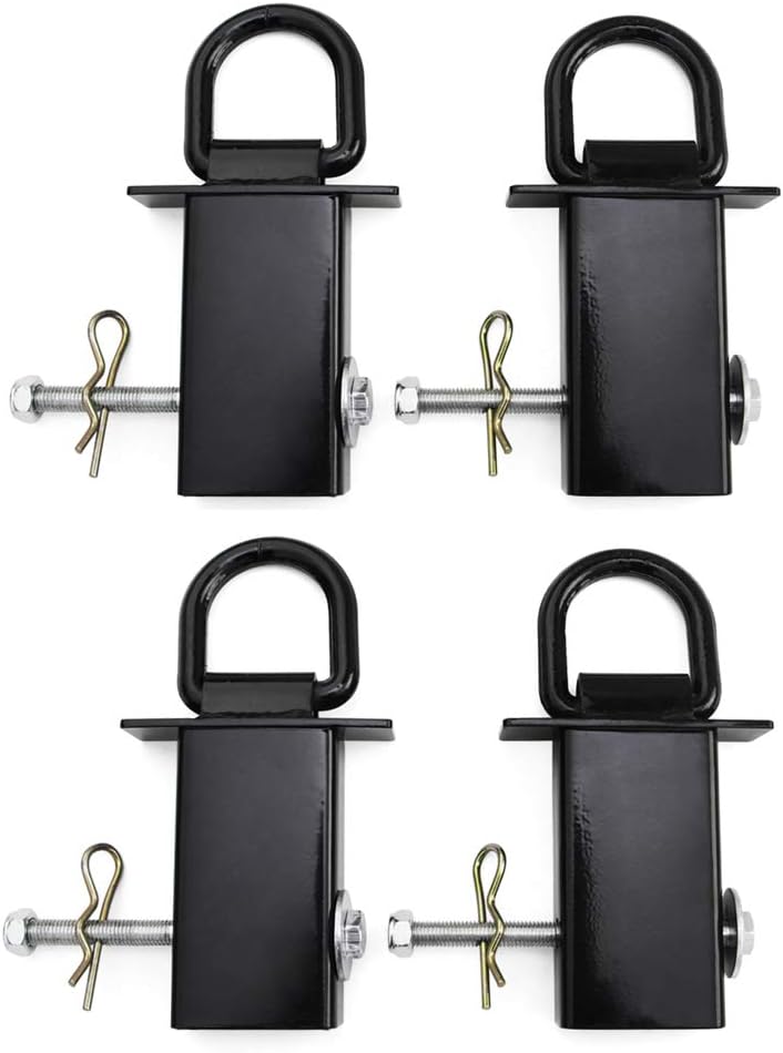 ELITEWILL 4Pcs Heavy Duty Removable DRing Stake Pocket Tie