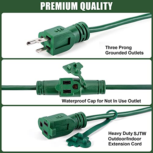 7 Outlet 35 FT Multi Plug Extension Cord Outlets Spaced Every 5 Feet