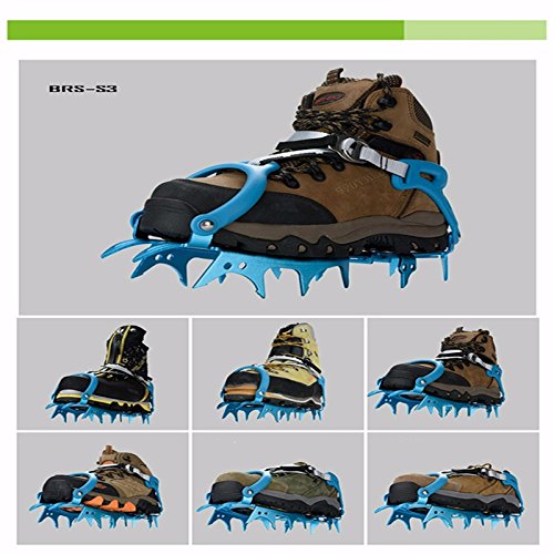 BRS Professional Outdoor Climbing Non - Slip Adjustable Aluminum Crampons (Blue) - Thumbnail 7