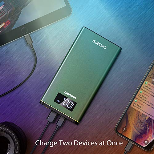 USB C Power Bank Omars 10000mAh USB-C Portable Charger with 18W Power Delivery Battery Pack Portable Phone Charger Compatible with iPhone Xs/XR/XS Max/X / 8, iPad Pro, Galaxy S9, Switch - Green