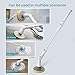 NASEC Spin Floor Electric, Cordless Shower Brush, Power Scrubbers Bathroom Surface Cleaner with 3 Replaceable Heads and Adjustable Extension Handle for Tile, Grout, Bathtub, Kitchen, Yellow and Blue
