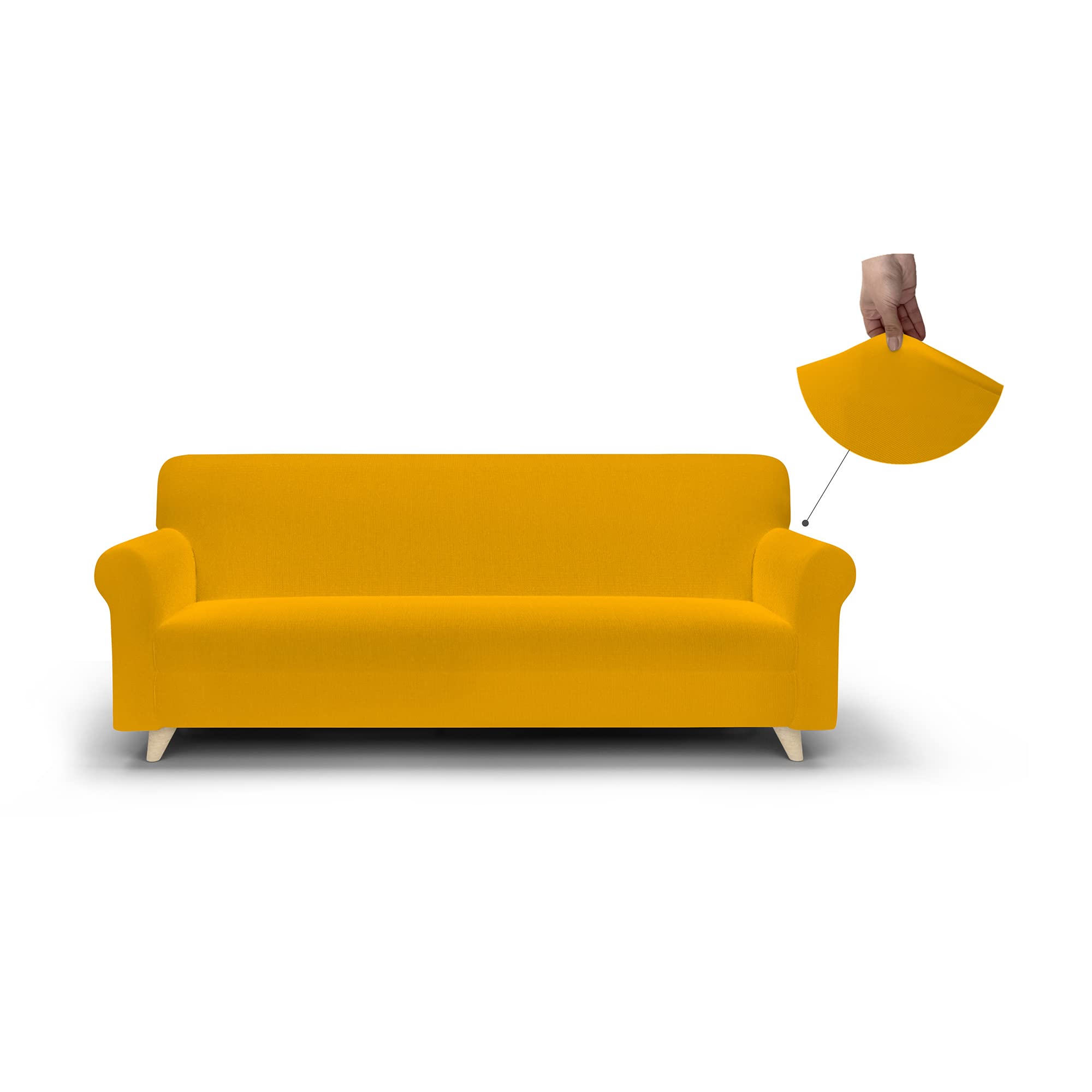 Più Bello bielastic Sofa cover Yellow, 3 places, Polyester