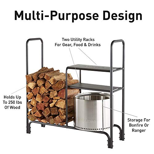 Solo Stove Fire Wood Rack Station 4 Foot Log Rack for Firewood