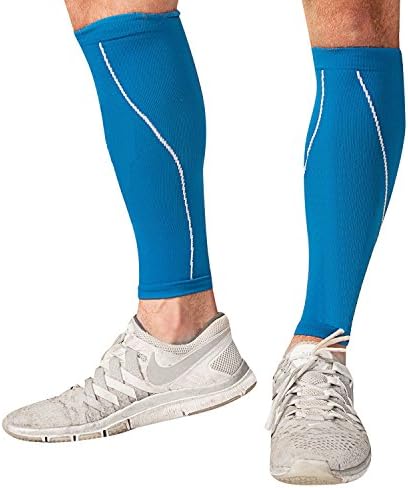Bitly Graduated Calf Compression Sleeve – Improved Leg Circulation &amp; Pain Relief for Runners, Athletes &amp; More (Large)