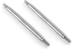 RC HUB RCHUBAM 2Pcs Stainless Steel RC Links 1 Pair RC Steering Linkage Set M4 x 50mm/55mm/60mm/70mm/75mm~155mm Compatible with 1/10 Scale Axial Wraith SCX10 TRX-4 RC Crawler Car (95mm)