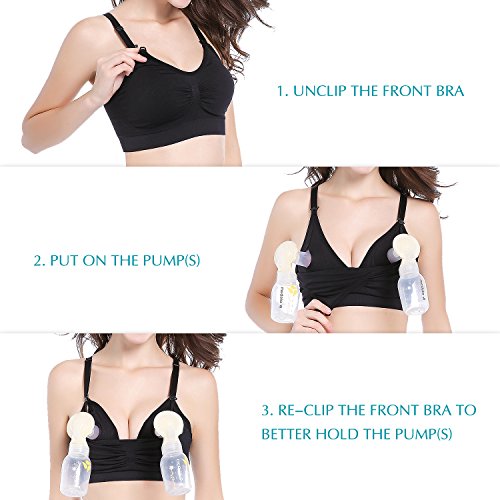 Hands-Free Pumping and Nursing Bra Adjustable Breast-Pumps
