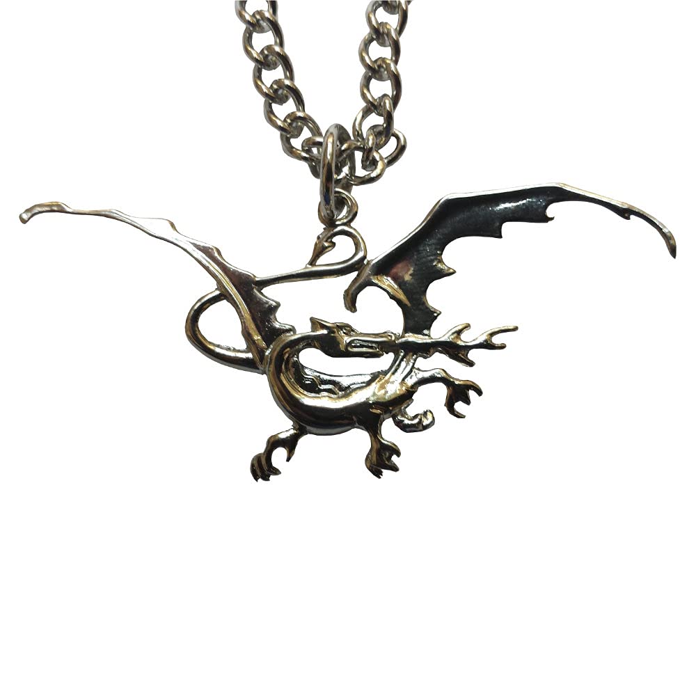 The Noble Collection The Hobbit Smaug Costume Pendant - Metal Dragon Necklace on 18in Chain - Officially Licensed Film Movie Gifts