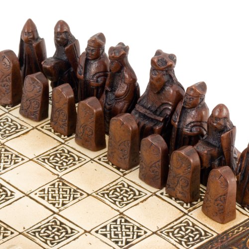 Isle Of Lewis Compact Celtic Chess Set 9 Inches
