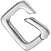 uGems Sterling Silver Rectangle Carabiner Clasp 12mm x 9mm Push Gate Bail 925 Hinged Charm Holder for Necklace or Bracelet, Durable Jewelry Connector for Charms & Pendants, SKU: sx-212