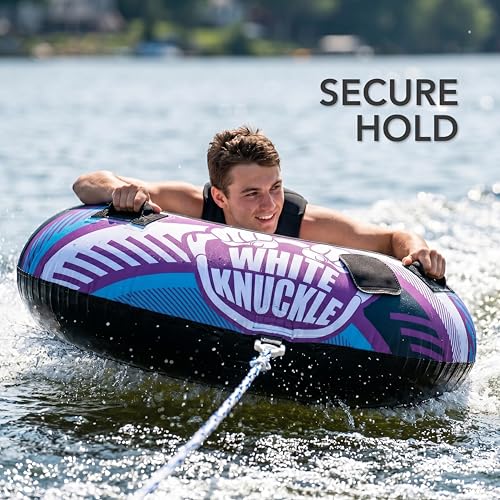 Towable Tubes for Boating, Inflatable Water Towable, Pull Behind Rider, Watersports Float, Lake Adventure Tube for Recreational Boating & Family Fun by White Knuckle