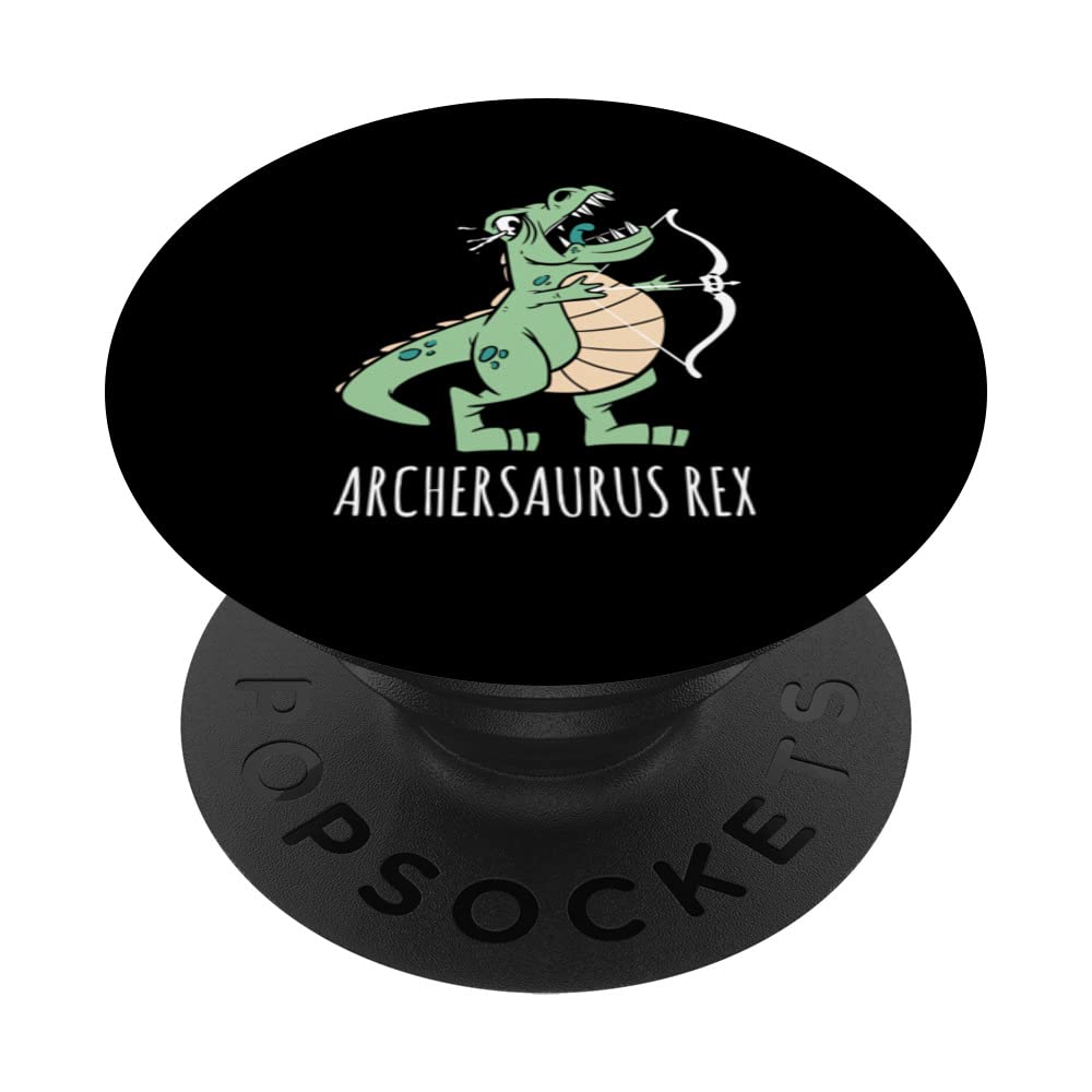 Archersaurus Rex Dinosaur T-rex Dino Archer Archery PopSockets Swappable PopGrip