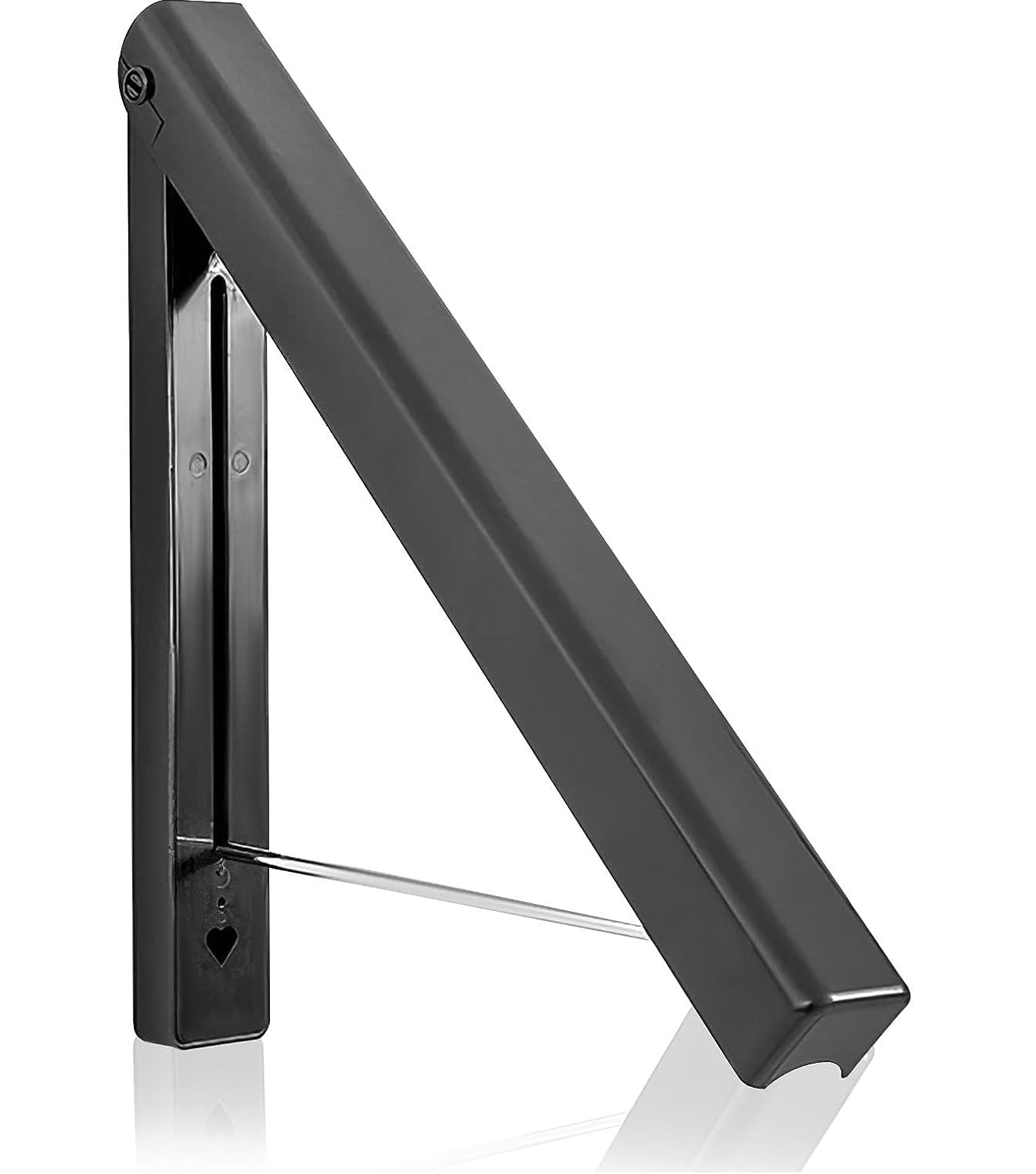 JSUOEO Folding Wall Mounted Clothes Hanger, Wall Mounted Drying Rack Retractable Clothes Rack Multifunctional Portable Clothes Storage Organiser for Bedroom Bathroom Balcony Indoor Outdoor Black