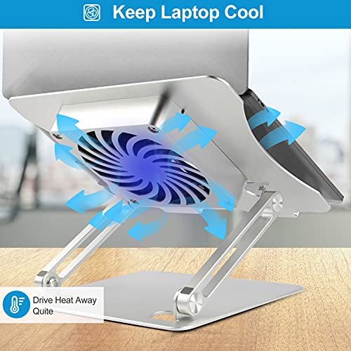 Laptop Stand with Fan, Laptop Riser Computer Stand for Laptop Foldable