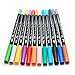 MozArt Supplies Dual Tip Brush Pen Marker Set - 12 Colors Calligraphy Markers - Flexible Brush & Fineliner Tips - Watercolor Effects - Art for Adult Coloring Books, Lettering, Bullet Journal Pens