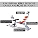 Goplus 6 in 1 Multi-Functional Trainer Twister AB Rocket Abdominal Core Exerciser Adjustable Incline Decline Bench Stepper (Orange)