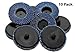 Katzco Flap Discs 60 Grit 10 Pieces - 2 Inch - Quick Change Grinding Wheels - for Rotary Tools, Die Grinder, Drill, Blending and Finishing Applications