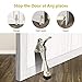 Rubber Door Stoppers for Bottom of Door - 2 Pack Door Stop Wedge with Holder for Home Office Stackable on Multi Floor Carpet Concrete Tile Linoleum & Wood Heavy Duty Doorstop No Sliding Drilling Black