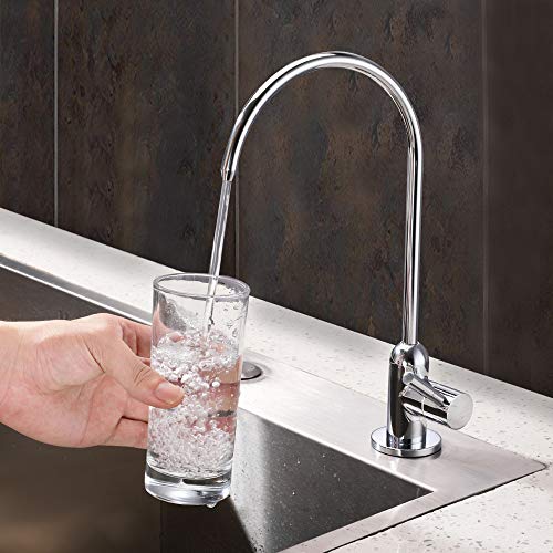 ESOW Kitchen Drinking Water Faucet, 100% Lead-Free Kitchen Water Filter Faucet Fits most Reverse Osmosis Units or Water Filtration System Non-Air Gap, Stainless Steel 304 Body Polished Chrome Finish - Thumbnail 2