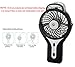 Welltop Mini Handheld USB Misting Fan with Personal Cooling Mist Humidifier Rechargeable Portable Mini Misting Cooling Fan for Home Office and Travel (Black)