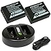 Wasabi Power Battery (2-Pack) and Dual Charger for Fujifilm NP-W126