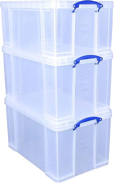 Really Useful Box Storage Bonus Pack 3 84 Litre 64 Litre Clear