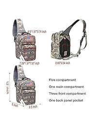 Mochila táctica para actividades al aire libre FAMI, mochila táctica con bandolera, bolso de hombro táctico, paquete de cofre, bolso con bandolera, mochila, paquete de deporte al aire libre para acampar, caza, senderismo, senderismo, ciclismo