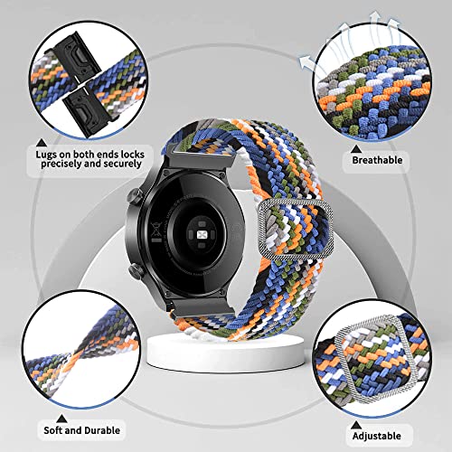 Lonkenn Strap Compatible with Garmin Fenix 7/6/5/7 Solar/6 Pro/5 Plus/Garmin EPIX 2/Forerunner 935/Instinct 2, 22mm Braided Strap, Adjustable Elastic Sports Replacement Strap Breathable